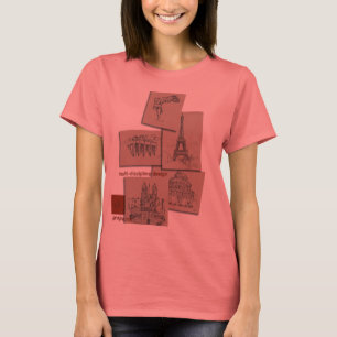 T-shirt rápido dos esboços de Architectual