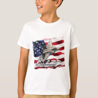 T-shirt Raptor F-22 e bandeira americana