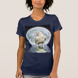 T-shirt Rare White Raven & Moon II Art