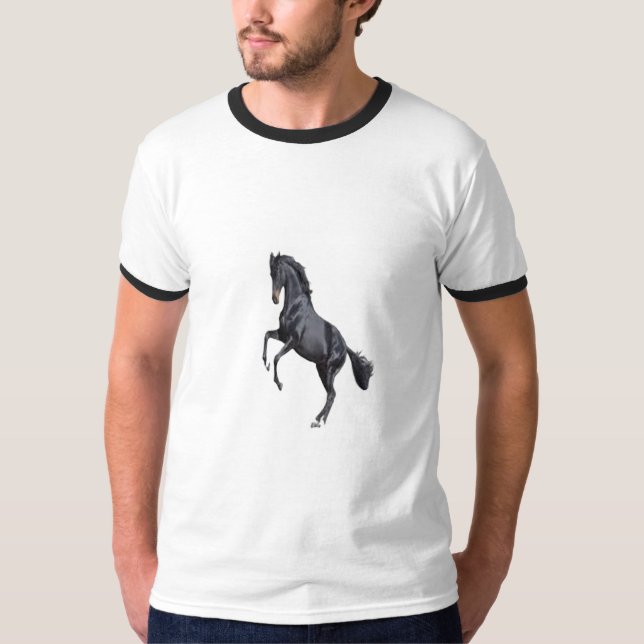 T-shirt ras de cou blanc noir I  LIKE  RUNNING (Frente)