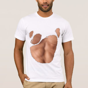 T-shirt rasgado com Abs falsificado (pele clara)