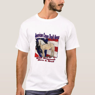 T-shirt rasgado do creme da bandeira