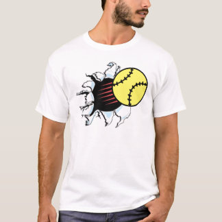 T-shirt Rasgo do softball ele