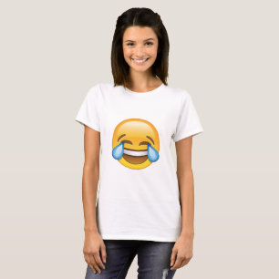 T-shirt Rasgos de grito de riso do emoji da alegria