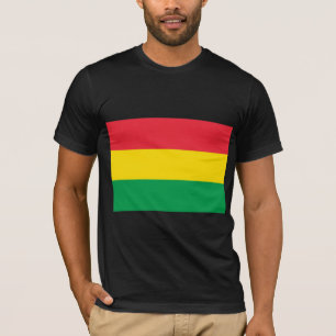 T-shirt Rasta colore o teste padrão vermelho amarelo verd