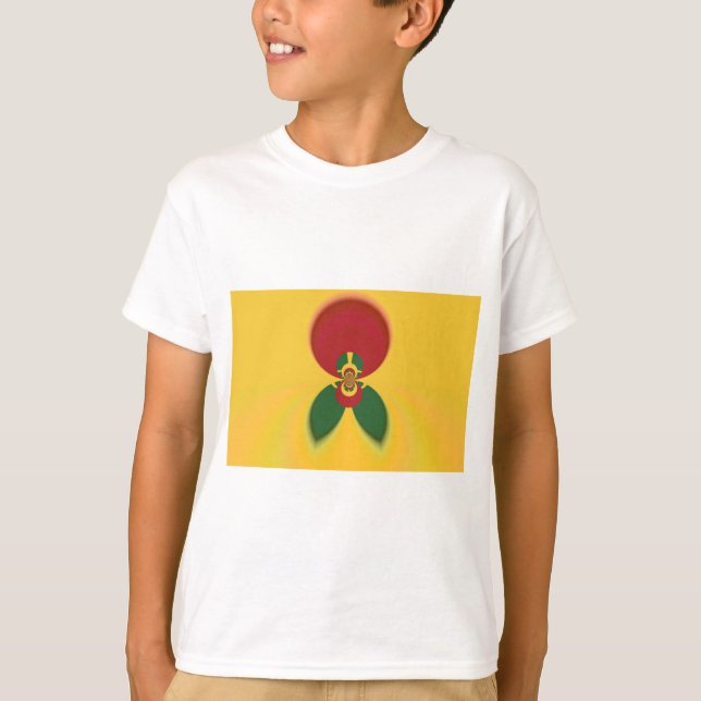 T-shirt Rasta Colors Abstrato Art Impressão (Frente)