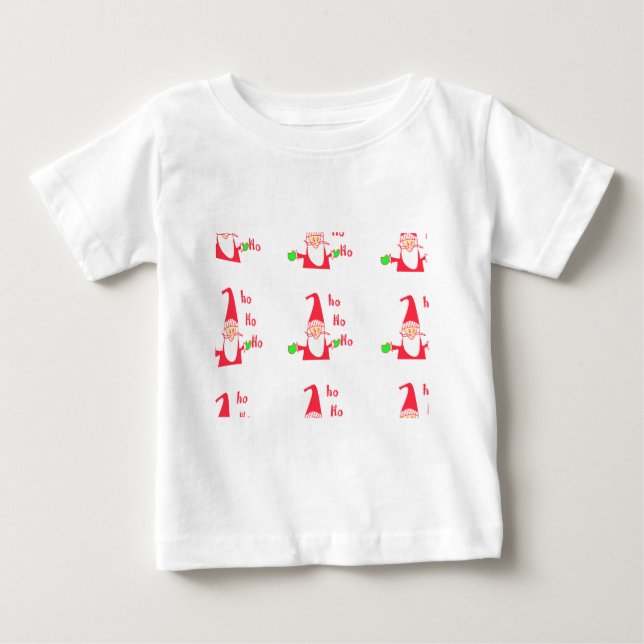 T-shirt Rato de Cartoon Engraçado Papais noeis Ho Ho Ho T- (Frente)