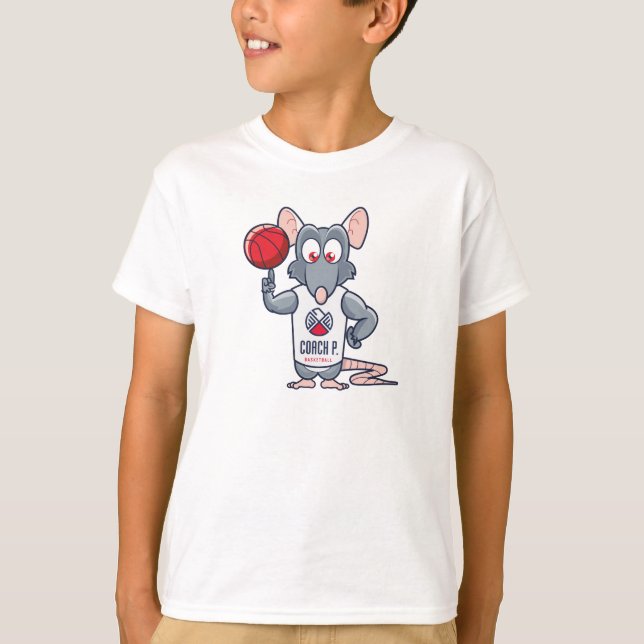 T-Shirt Rato De Gato De Basquete P - Branco (Frente)