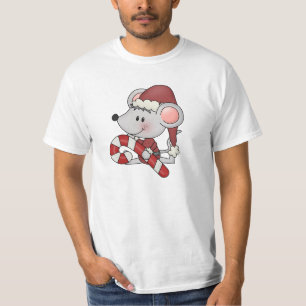 T-shirt Rato do Natal com bastão de doces