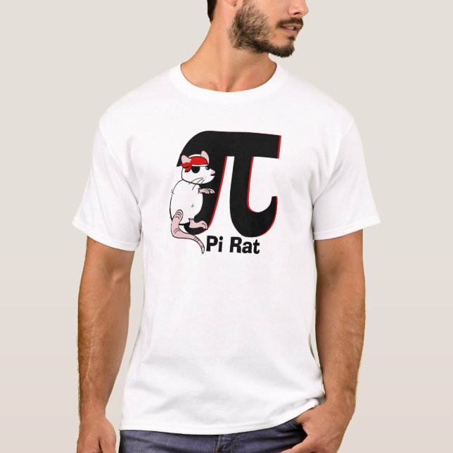 T-shirt Rato Pirata Pi Day (Frente)