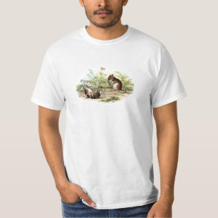T-shirt Ratos da ilustração do rato de colheita dos 1800