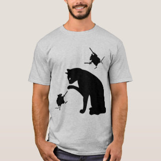 T-shirt Ratos evolucionários contra o gato