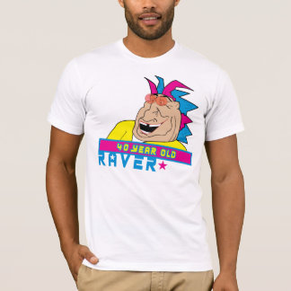 T-shirt Raver das pessoas de 40 anos