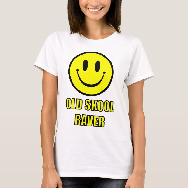 T-shirt Raver idoso de Skool (Frente)