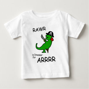 T-shirt RAWR é dinossauro para ARRR (o dinossauro do