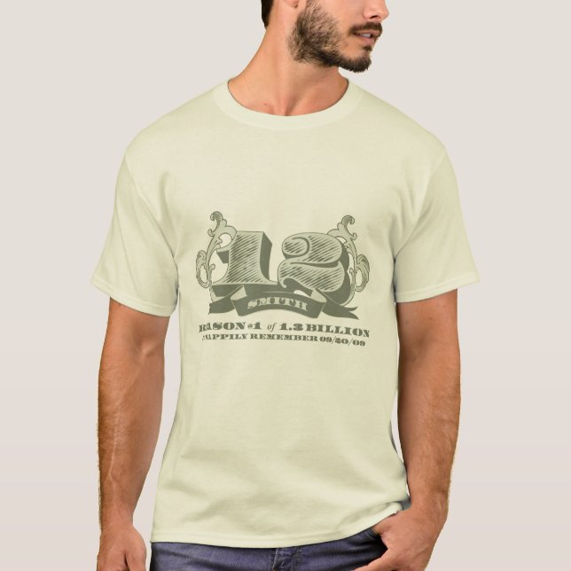 T-shirt Razão #1 de 1,3 bilhões (Frente)