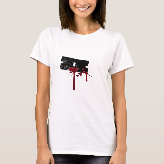 T-shirt Razorblade sangrento (Frente)