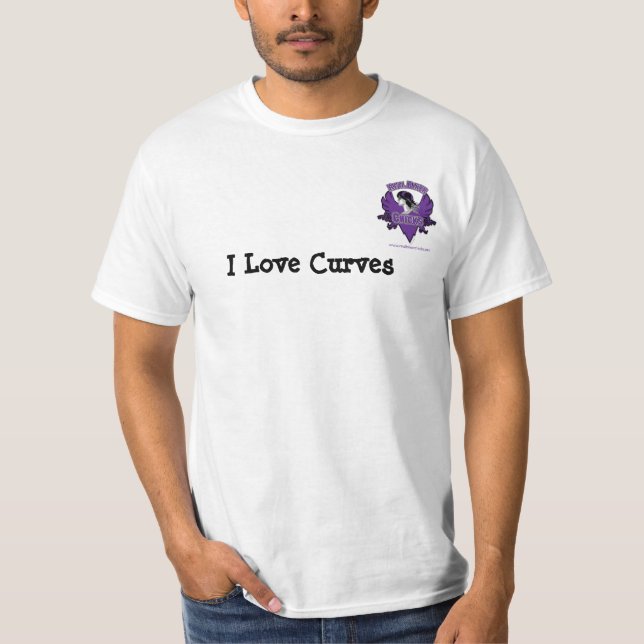 T-shirt RBC Logo_purple_ eu amo curvas (Frente)