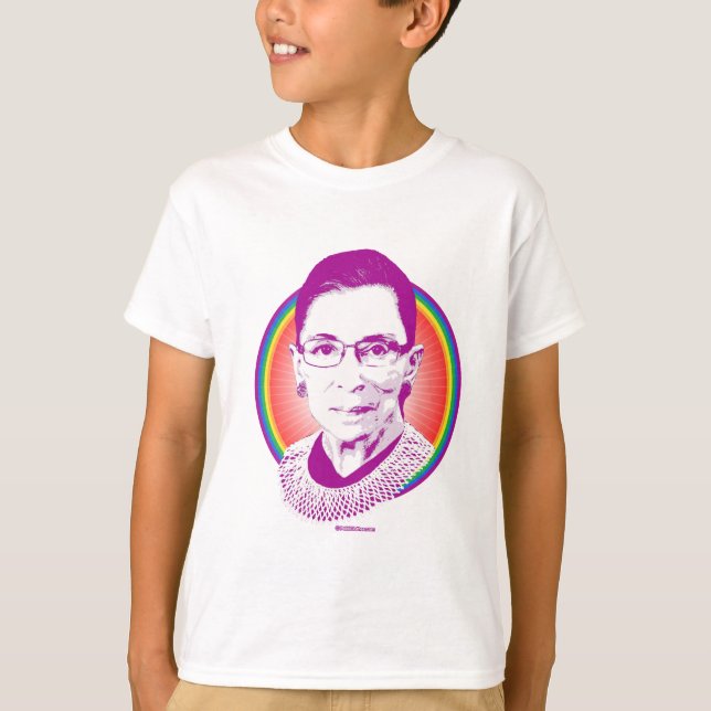 T-shirt RBG Rainbow Justice Purple (Frente)