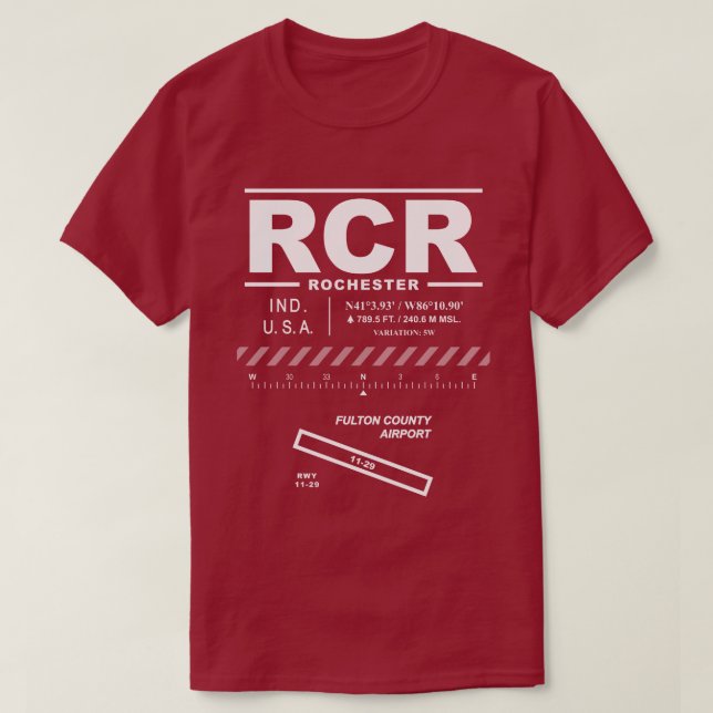 T-Shirt RCR do aeroporto de Fulton (Frente do Design)