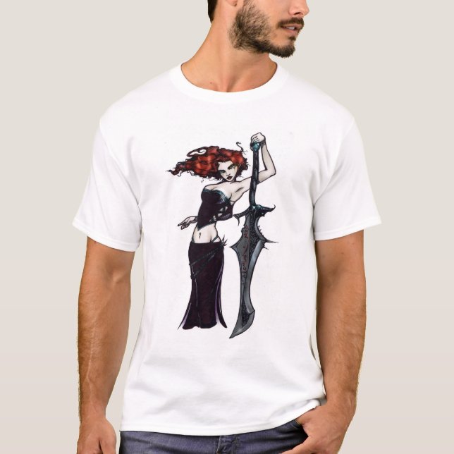 T-shirt Readhead com espada (camisa) (Frente)