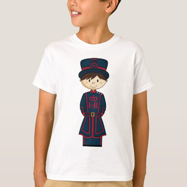 T-shirt real da guarda do Beefeater (Frente)