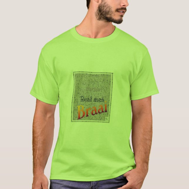 T-shirt real de Braai dos homens (Frente)