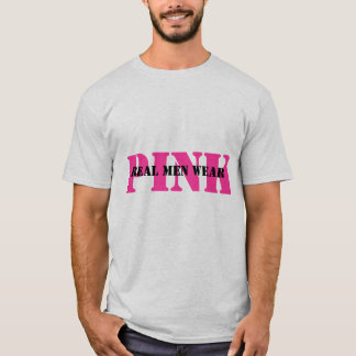 T-shirt real do rosa do desgaste de homens