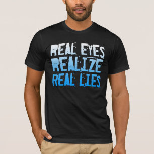T-shirt real do slogan das mentiras… azul & pret