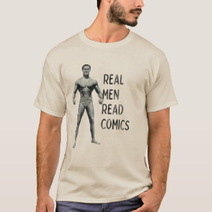 T-shirt "Real Men Read História em quadrinhos"