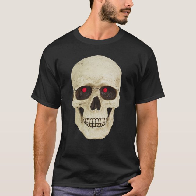 T-shirt realístico do crânio (Frente)