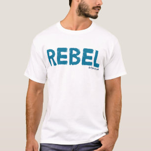 T-shirt rebelde [COM do logotipo parte traseira