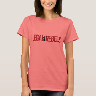T-shirt Rebeldes Legais Largura do Logotipo Vermelho Ringe