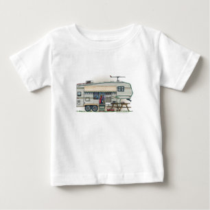 T-shirt Reboque bonito do viagem do campista da quinta