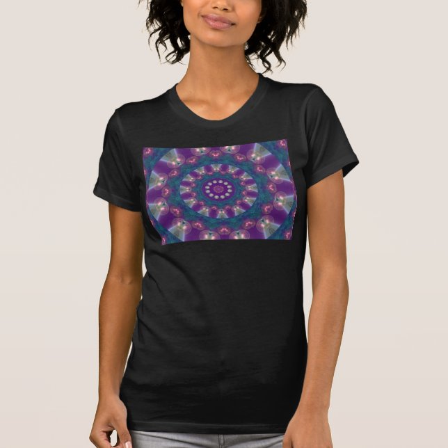 T-shirt Recolectores leves, mandala roxa abstrata mágica (Frente)