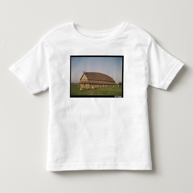 T-shirt Reconstrução de uma casa do século XI de Viking (Frente)
