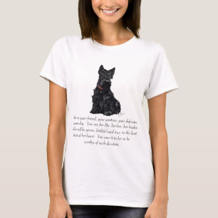 T-shirt Recordo de Terrier Escocês - FÊMEA