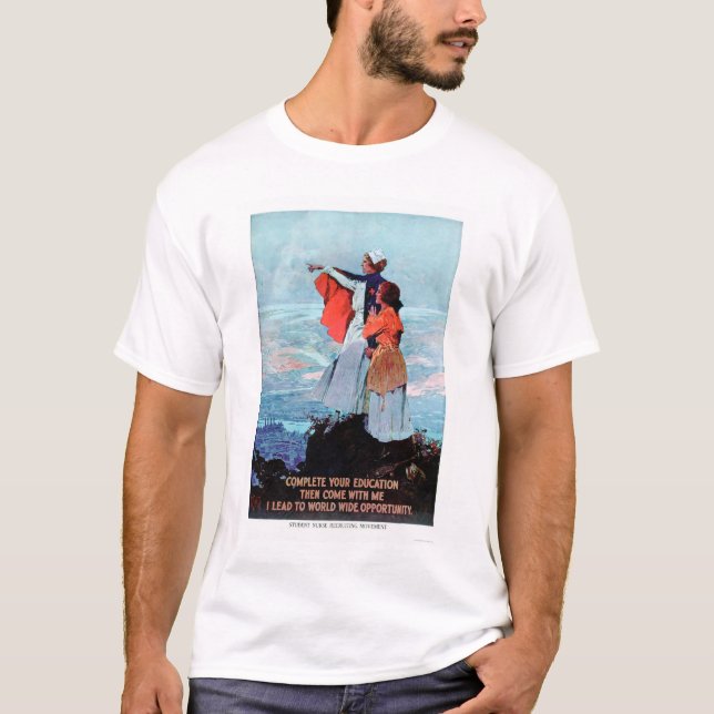 T-shirt Recrutamento da enfermeira de estudante (US00312) (Frente)
