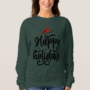 T-Shirt Red Bird Happy Holidays