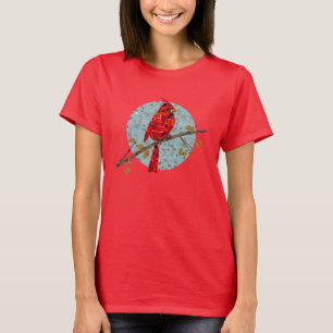 T-shirt Red Cardinal, a ave do Natal