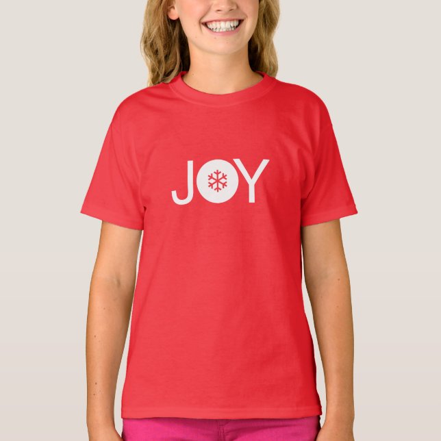 T-Shirt Red Christmas Joy Kids (Frente)
