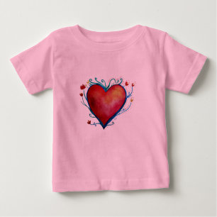 T-shirt Red Heart Baby Tutu Bodyetet