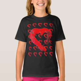 T-Shirt Red Hearts Kids