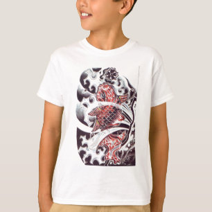 T-shirt Red Koi Tattoo Design