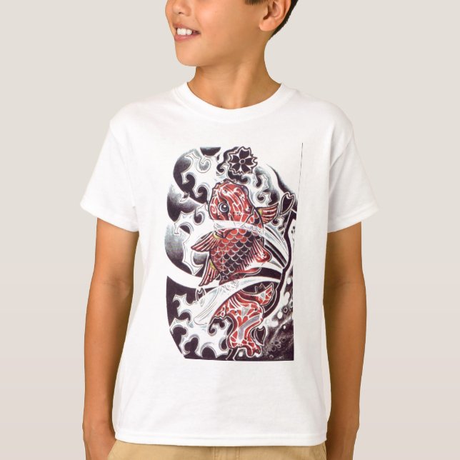 T-shirt Red Koi Tattoo Design (Frente)