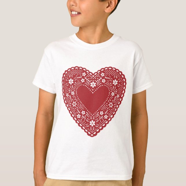 T-shirt Red Lace Heart (Frente)