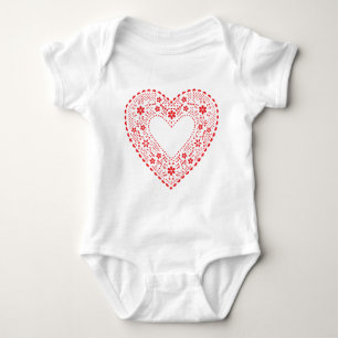 T-shirt Red Lace Heart