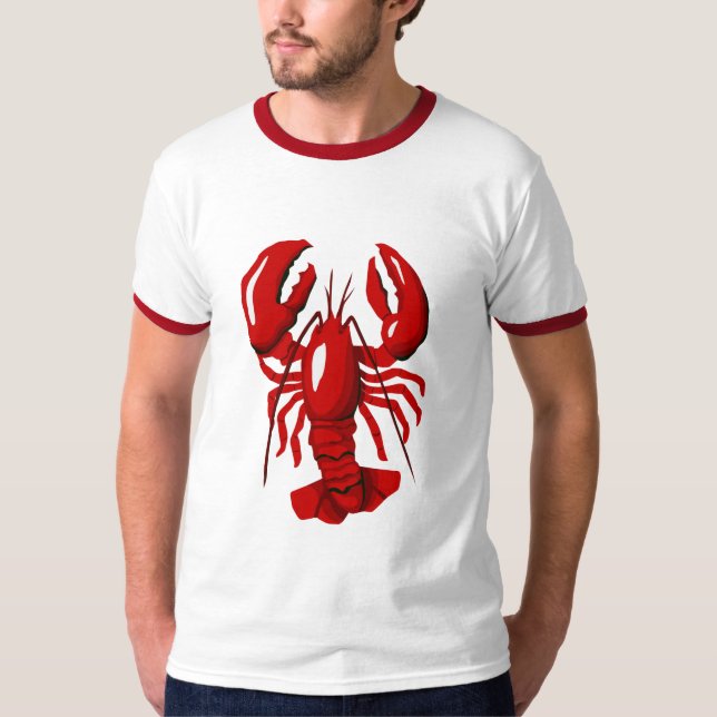 T-shirt Red Lobster Mens Ringer (Frente)