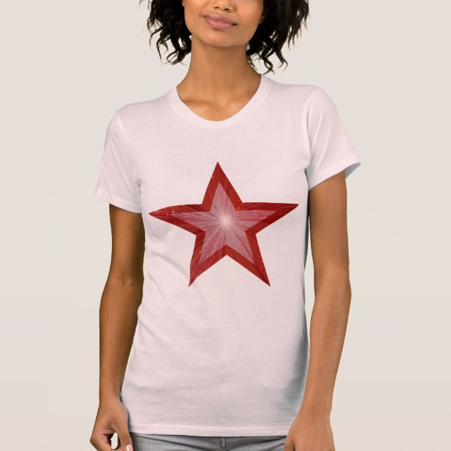 t-shirt Red Star rosa (Frente)