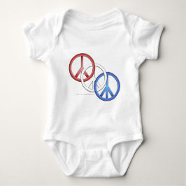 T-shirt Red White Blue Peace